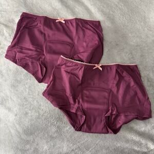 2 Pack Victorias Secret Bodyshort Absortion Level 3 Underwear, Purple, S/P